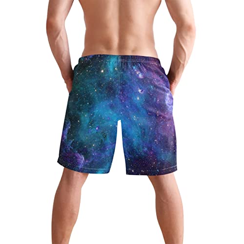 Galaxy Stars Men's Swim Trunks Beach Shorts Quick Dry Swim Board shorts With Pockets XL4