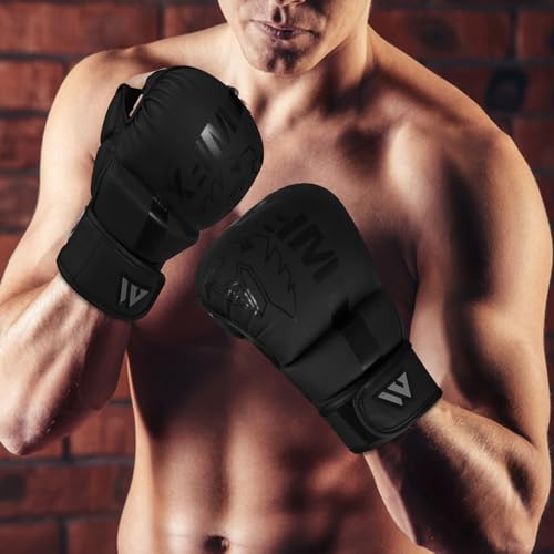 WFX Guante MMA Guante de Arte marciale parring Grappling Muay Thai Jaula Lucha Palma Abierta oporte de muñeca ajutable Entrenamiento de Boxeo Combate Deporte aco de Boxeo Kickboxing Maya Hide Hombre - imagen 6