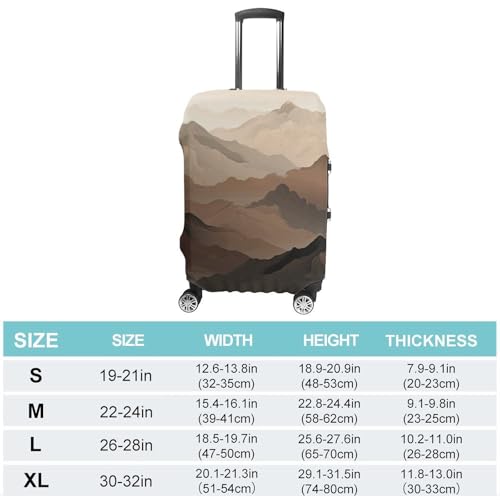 Travel Luggage Cover Elastic Suitcase Protector Anti-Scratch Washable Smoky Mountains Luggage Sleeve Tsa Approved Carry on Covers Baggage Cover Fits 18-32 Inch Luggages2