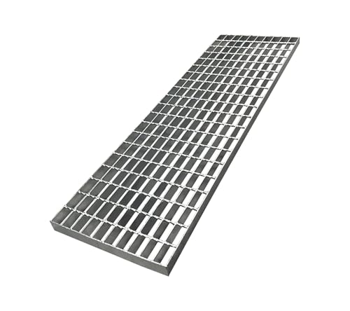 Natotela 1000x300x30mm Caillebotis extérieur en Acier galvanisé,B125 Marche de caillebotis en Acier galvanisé,Rectangulaire,sans Cadre,pour Le...