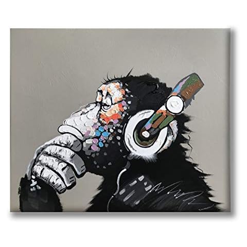 Yatehui Hand Painted Gorilla Canvas Art Cover