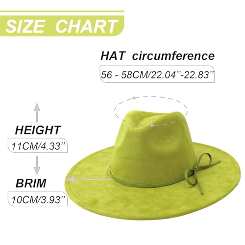 Image of Fedora Hats for Women Man with Big Wide Brim Classic Suede Panama Hat Western Outdoor hat