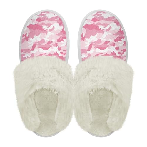 chaqlin Fuzzy Plush Slipper with Fur Edge Unisex's Bedroom House Cozy Soft Memory Foam Slippers Winter Warm Anti Slip Thick Sole Slippers Casual Outdoor Indoor