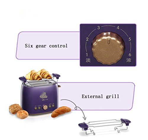 MNII 2 Slice Retro Toaster • 2 Slots • Toast Rack • 680 W • Abtauung • Auftauen und Aufwärmen • Edelstahl • Abnehmbarer… – Bild 3