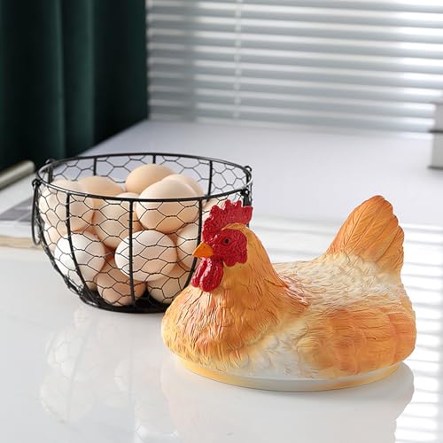 Cesta de reunión con tapa para proteger tus huevos en una cocina ordenada 4