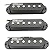 Wilkinson M Series High Output Alnico 5 ST Single Coil Pickups Set for Strat Style Electric Guitar, Black