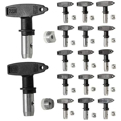 Yongse Pointes de Pistolets pulvérisateurs sans air Noirs série 2-7 11-35 pour Atomex Atomex Graco Titan Spray de Peinture