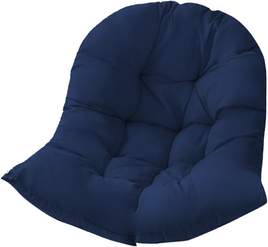 hammock swing chair cushion, hanging basket seat cushion pillow, soft hanging egg chair back cushions pads, for indoor and outdoor garden offices 80x110cm/31.5x43.31in dark blue