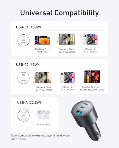 Chargeur Allume Cigare ANKER Max 3 Ports USB Ultra Compact Recharge Rapide - vue 7