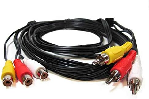 SF Cable, 3 RCA Male to 3 RCA Female Audio Video Extension Cable 50 Feet