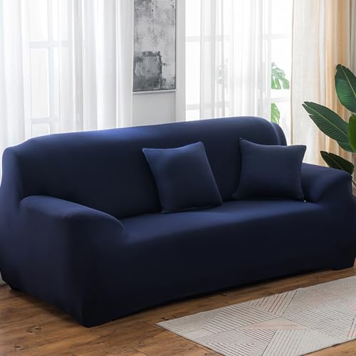 Hearda High Stretch Sofa Covers 1/2/3/4 Seater, Bright Soft Elastic Non Slip Sofa Slipcover Washable Universal Couch Sofa Cover for Kids Pets Living (1-Seater,Egg yellow)