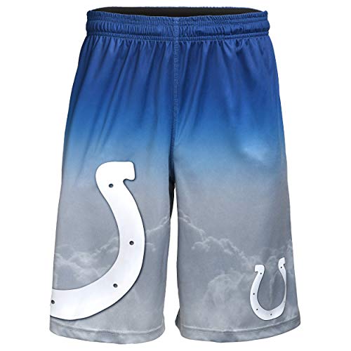 FOCO Men's Football Gradient Big Logo Training Shorts, Team Color, Small