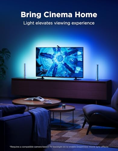 Image of Govee Smart Light Bar, RGBICWW TV Lights for Living Room, Gaming, Silver | Compatible with SmartThings, Matter, Alexa, LED Light Bar with Scene and Music Modes for Living Room, Gaming, PC, App Control