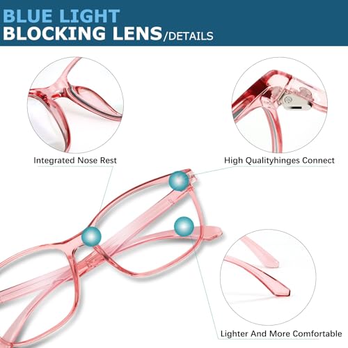 Image of Oilway Blue-Light Blocking Glasses Computer Reading /Gaming /TV /Phones Glasses Fashion Anti Eyestrain Glasses for Women Men