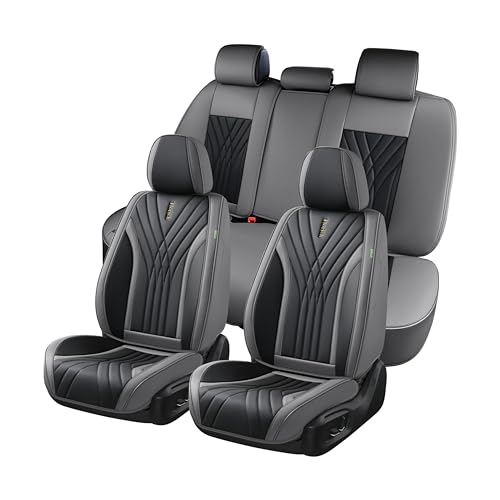 FLORICH Seat Cover, Luxury Leatherette Gary Car Seat Covers,Waterproof Seat Cover for Cars, Automotive Seat Covers for Sedan SUV Pick-up Truck by FLORICH - Used condition - US$29.91