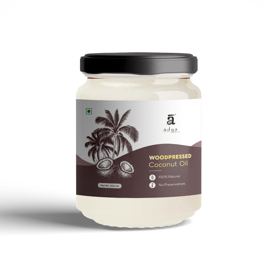 Adya Organics Coconut Oil | 100% Pure and Organic Edible Coconut Oil | Cold pressed – Kohlu pressed oil | Ideal For All Skin Types & Hair Growth | Natural and Chemical-Free| Sulfate & Paraben free – 500 ml (B07V36Z5K1) Amazon Price History, Amazon Price Tracker