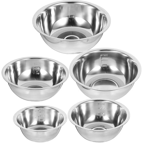 Set de 5 tazones de mezcla de acero inoxidable miniatura 1