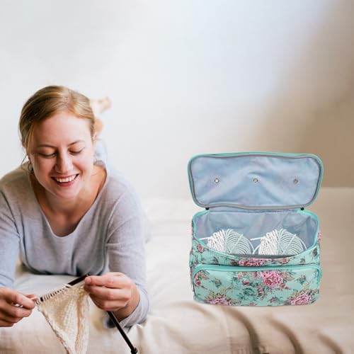 Bolsa de crochet Outanaya pequeña para tejer en el parque o café 7