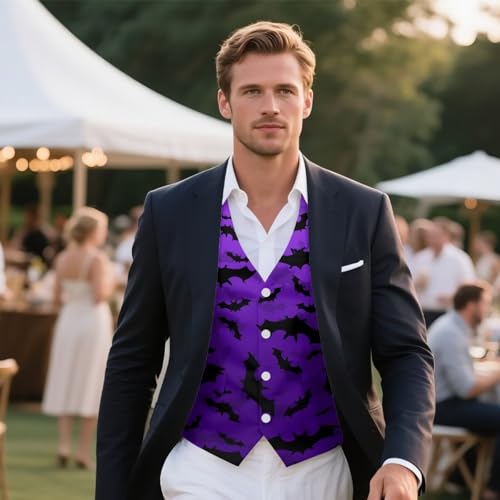 Men's Formal Suit Vest with Pockets Slim Fit V-Ncek 4 Buttons Business Waistcoat Vest for Tuxedo Wedding Prom Party3