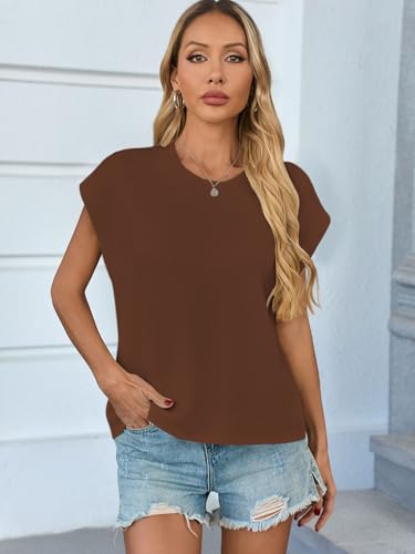 Image of GREAIDEA Womens Sleeveless Sweater Vest Crewneck Cap Sleeve Knit Tops Trendy 2026 Summer Spring Business Casual Shirts