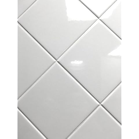 4x4 White Glossy Ceramic Subway Tile Shower Walls Backsplashes Cover