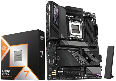 Micro Center AMD Ryzen 7 9800X3D CPU Processor with GIGABYTE X870E AORUS Elite WIFI7 AM5 Motherboard (ATX, DDR5, 4X M.2, PCIe 5.0, USB4)