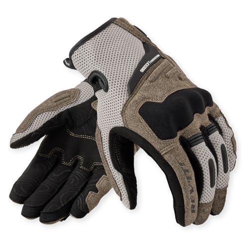REV'IT! Cavern Adventure Touring Gants de moto pour femme (sable/noir, taille M)