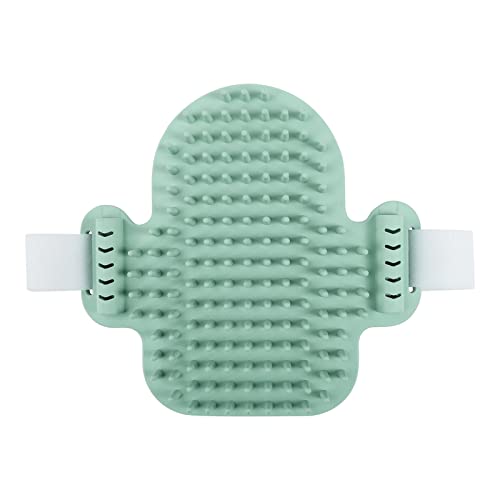 Image of MiOYOOW Cat Self Groomer, Soft Elastic Corner Massage Combs Brush for Cat Grooming Bathing Cleaning Relaxing, Green, Hair Brush for Cats of All Ages