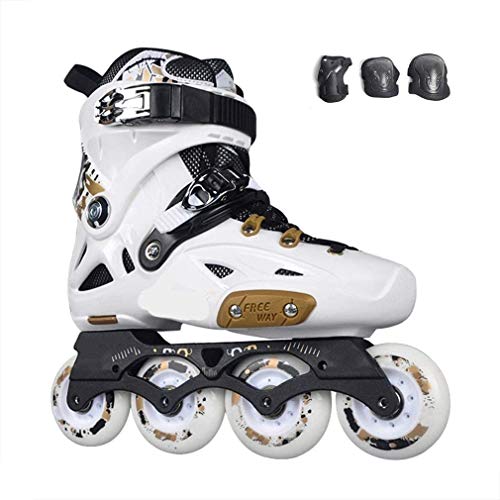 Affordable Inline Skating Roller Skates, Roller Skates Girls Suit Cool Full Flash Wheels Black White...