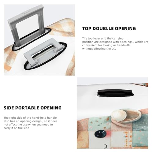 Ghost Wearing A Large Coquette Bow Elastic Travel Luggage Covers Dustproof Scratch-Resistant Suitcase Protector Fit 22-24 Inch3