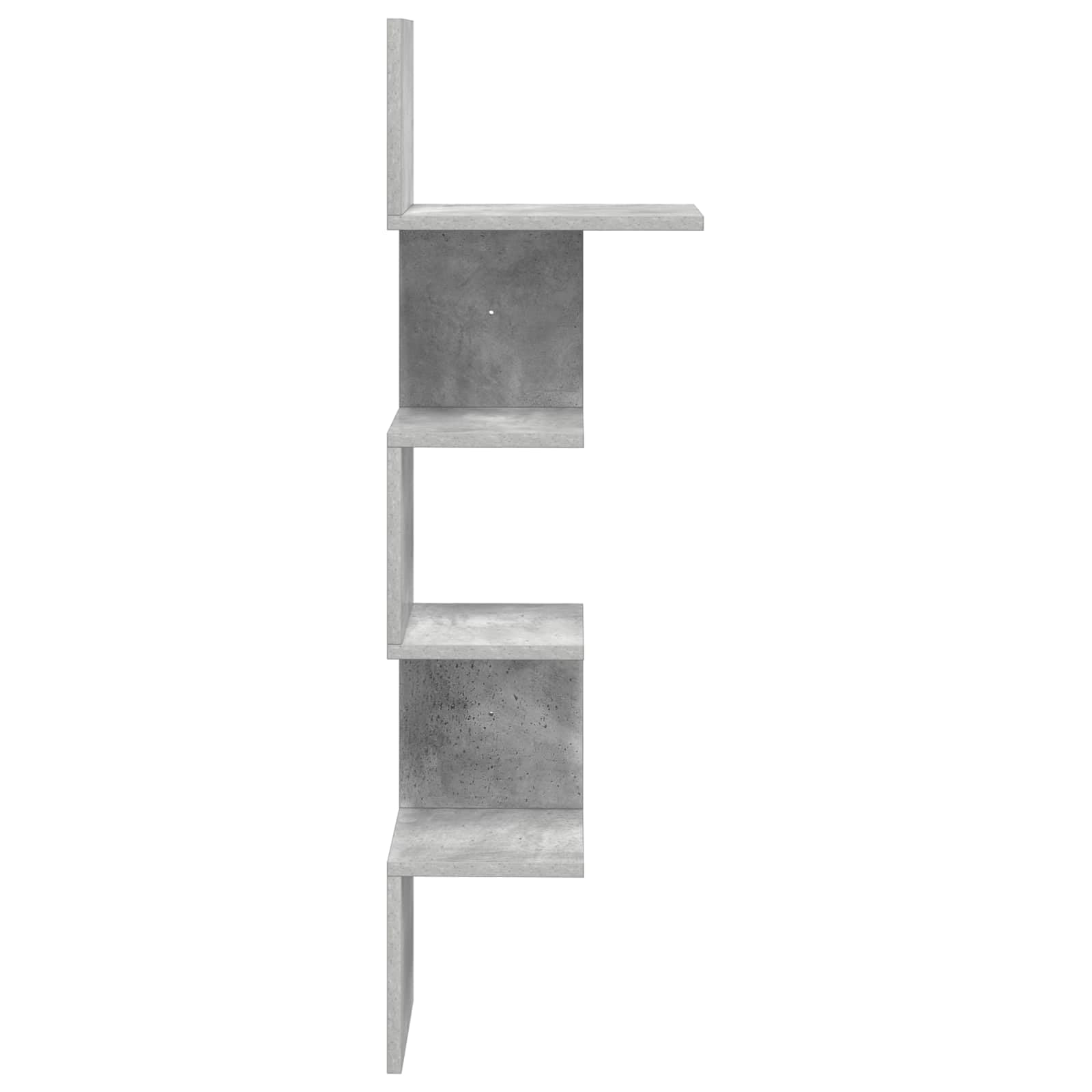 Wandregal Wandhalterung Grau aus Holzwerkstoff 32 x 21 x 107 cm, platzsparendes Hängeboard mit reichlich Stauraum für Wohnzimmer Schlafzimmer Büro, einfach zu montieren, modernes Design