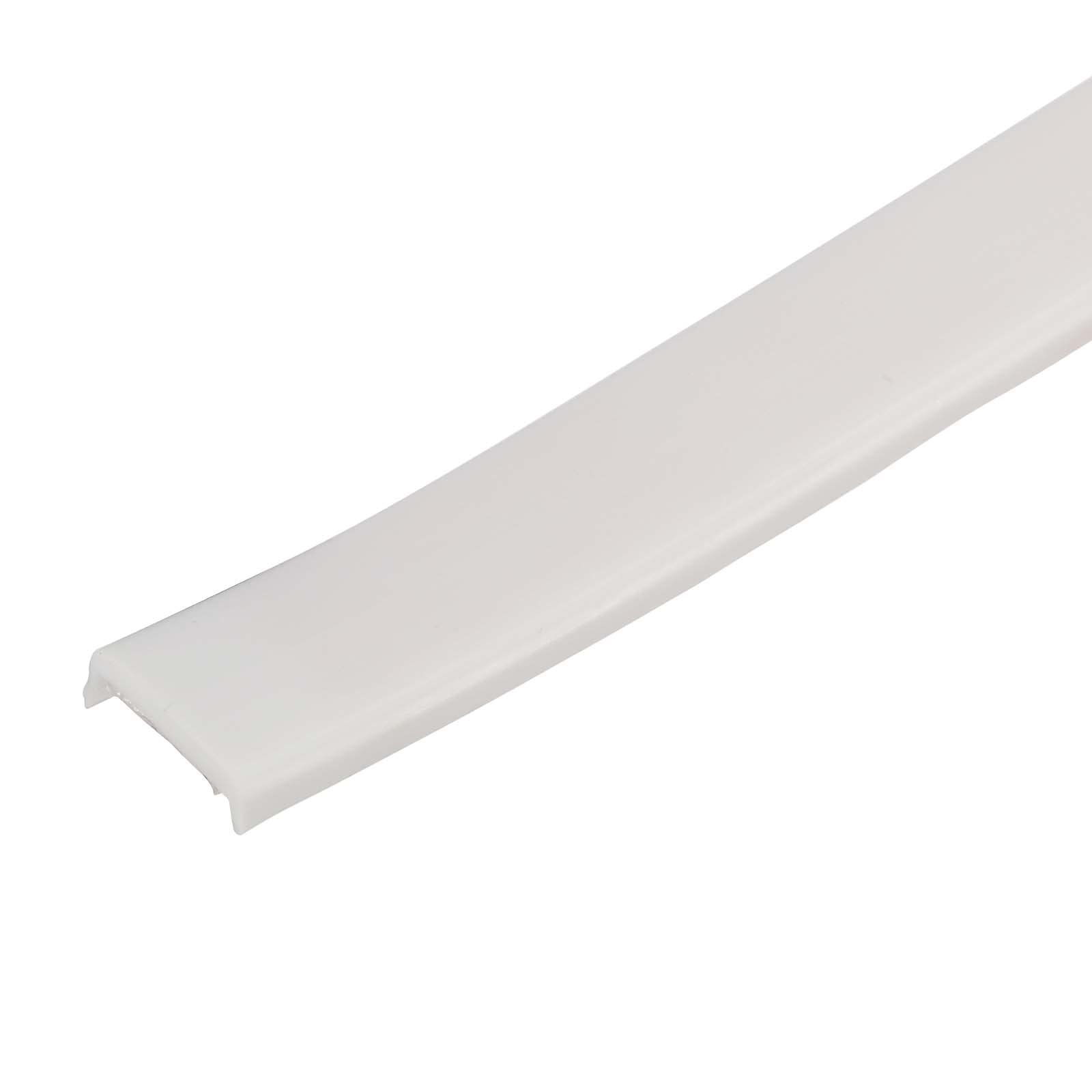 uxcell U Shape Furniture Edge Banding, 2M Self Adhesive Flexible Edging Trim, 5x15mm TPE Edge Guards for Cabinets Furniture Repair Restoration, White