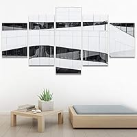 SIGNWIN 5 Panel Canvas Wall Art Solid Structures for Home Decorations Ready to Hang - 60