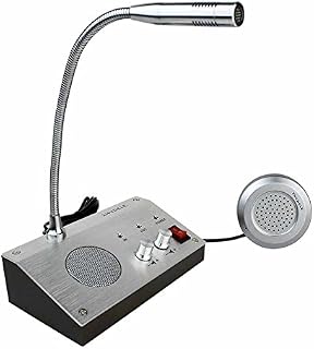 ELEOPTION Adjustable Intercom Announcement Window Intercom System Dual way Intercommunication Microphone For School