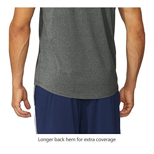 BALEAF Camiseta masculina de manga curta de secagem rápida para corrida, treino, cinza, tamanho G