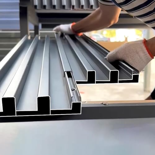 Paneles para Tejado Láminas de Metal para Techos de 2,6 a 6,6 Pies de Largo, Tablero de Revestimiento de Techo con Aislamiento de Aluminio Engrosado, Cubiertas de Techo de Pérgola para Establos(0.8m/2