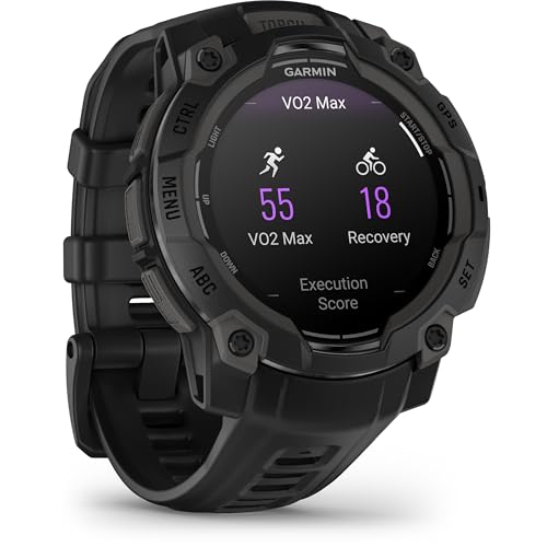 Image of Garmin Instinct 3 50mm, AMOLED Display, Rugged Outdoor GPS Smartwatch, Metal-Reinforced Bezel, Built-in Flashlight, Up to 18 Days of Battery Life, Charcoal