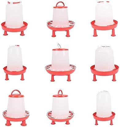 Chick Waterer Kits for Chick HenQuail Hanging Poultry Fountain Large Capacity Water Bowl for Outdoor Farm Coops Chicken with Leg - 5