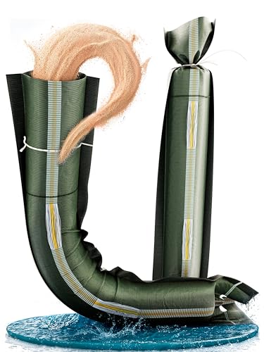 20x Sandsäcke Silosandsäcke geeignet für Hochwasserschutz, 25cm x100cm mit Griff, Zugband und Tragegriffen, Silosäcke zum befüllen, UV-beständiges hochwertiges Monofilgewebe