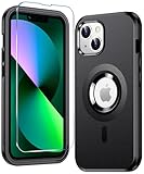 femrit Magnetic for iPhone 13 Case, [Compatible with Magsafe][Military Grade Drop Protection][Non-Slip][13FT Drop Shockproof] Heavy Duty Tough Rugged Shockproof Phone Case for iPhone 13 (6.1'), Black