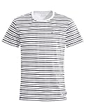 Umweltschonend: Das gestreifte Men's Arendal T-Shirt III besteht aus einem funktionellen Materialmix aus GOTS zertifizierter Bio-Baumwolle und Woodfiber (Holzfaser)