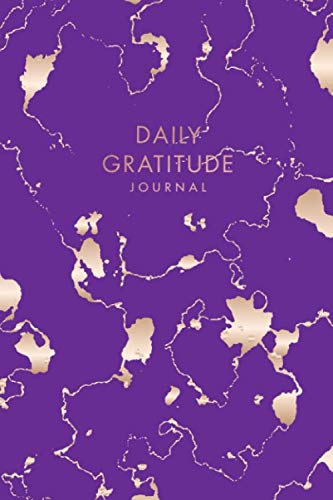 Daily Gratitude Journal: Purple Marble and Rose Gold