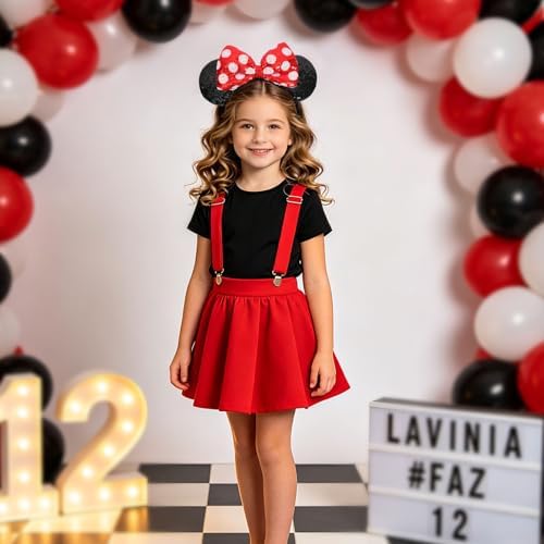 UNSPAZ Mouse Ears Headbands, Sequin Mouse Ears for Women Girls Boys, Shiny Bow Headband for Cosplay Costume Party Decorations Hair Accessories (Polka Dots) — view 2
