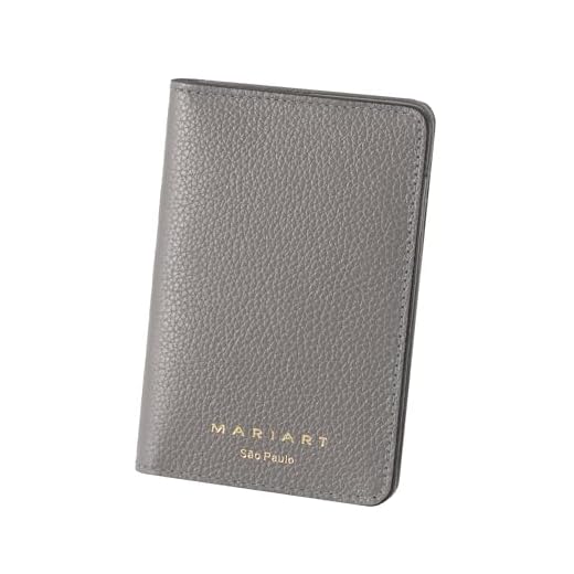 Mariart Buriti Carteira Feminino de Couro Bovino Legítimo C/Proteção RFID (Cabe RG, CNH, Cartões e Notas Dobradas) (Cinza)