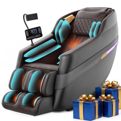 FURNIMAT 2026 Upgraded 4D SL-Track Massage Chair Full Body Shiatsu Massage Chair for Home Office AI Voice Control Zero Gravity Body Scan Heat Therapy No Assembly Back Pain Relief