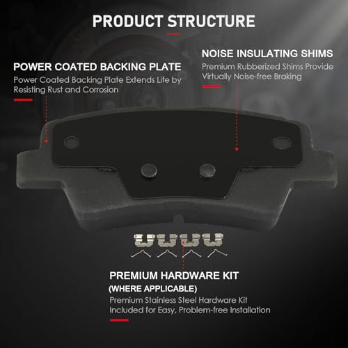 Image of cciyu D1847 & D1848 Front & Rear Ceramic Disc Brake Pads Kit For Hyundai For Tucson 2016-2021,For Kia For Sportage 2017-2021
