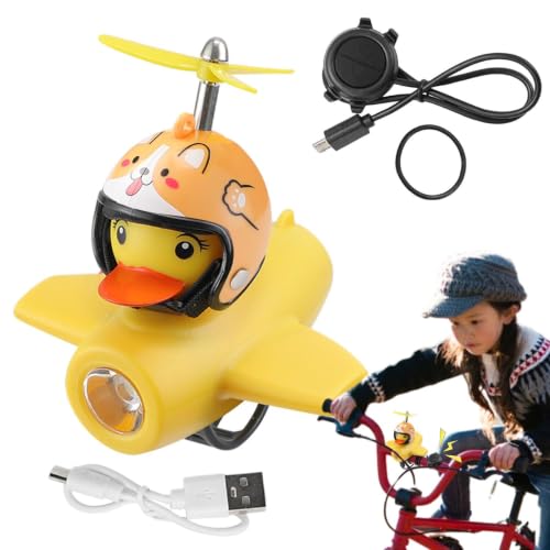 Campana de pato para bicicleta infantil con luz led y bocina de patito