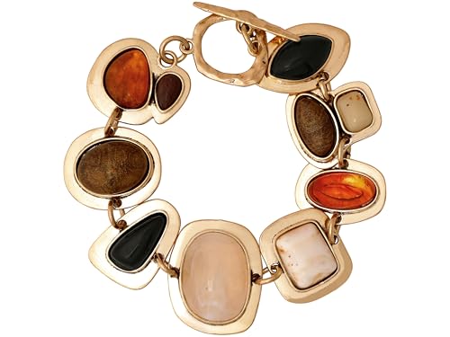 MINACHI Geometric Metal Stone Bracelets, Trendy Personality Jewel...