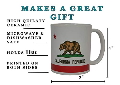 Rogue River Tactical Best Coffee Mug California State Flag Novelty Cup Great Gift Idea For Men Women Ca Republic #TOP2