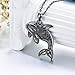 PELOVNY Ocean Killer Whale Pendant Necklace 925 Sterling Silver Ocean Orca Jewelry Birthday Christmas Gift For Women Men